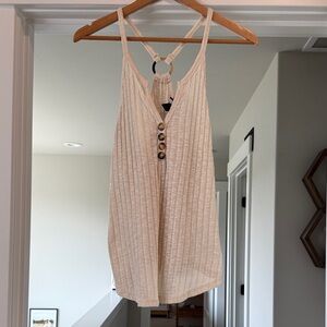 Daytrip Cream Textured Tank Top
